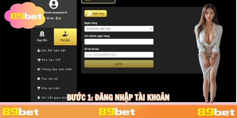 Người tham gia cần phải đăng nhập tài khoản cược của mình